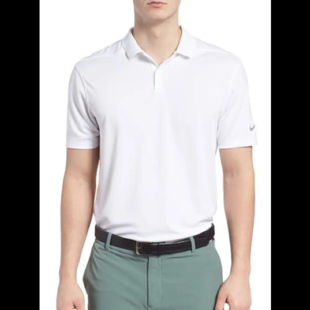 Nike Men's White Dri-Fit Victory Golf Polo, Size Large
